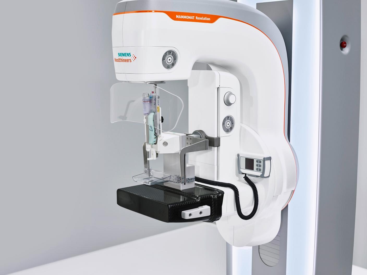 MAMMOMAT Revelation with breast biopsy unit.